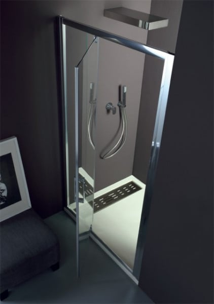 PORTA A PIVOT PER DOCCIA A NICCHIA "FPB40" Easy Clean