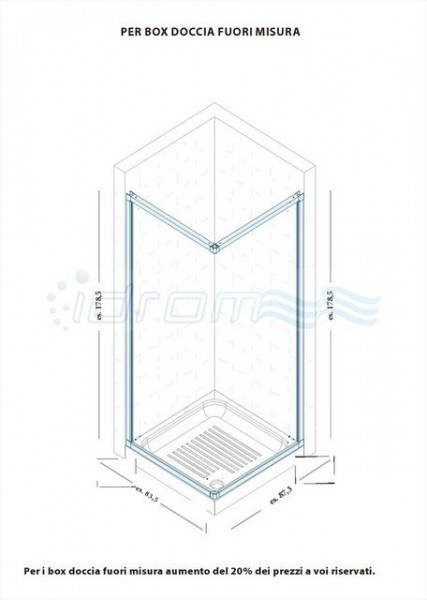 BOX SOPRAVASCA DUE LATI IN PVC APERTURA LATERALE "IDTAAL" - Img 2