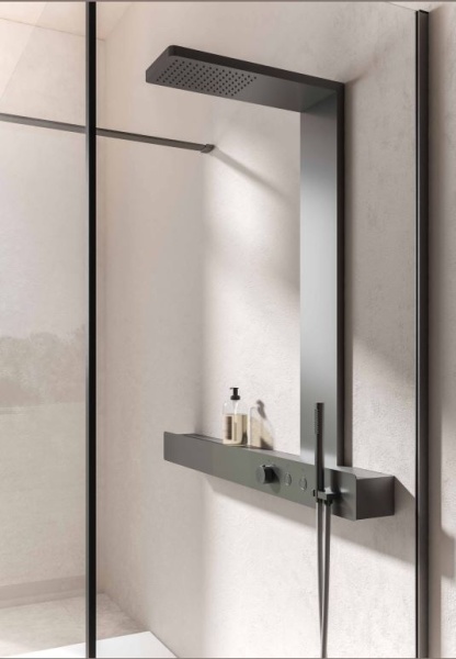 Colonna doccia in acciao Integra 300 colore Grigio Nero o Bronzo Spazzolato