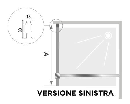 Vista in pianta ufficiale: versione sinistra; scegliere il verso prima dell’ordine