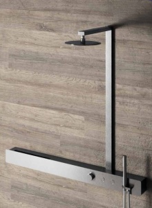 Colonna doccia in acciaio Integra 200, colori grigio, nero o bronzo spazzolato - Img 6