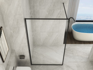 PARETE DOCCIA WALK-IN "F400" Profilo NERO - Img 3