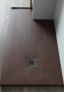 PIATTO DOCCIA RETTANGOLARE CON TEXTURE LEGNO IN MARMORESINA "ESSENCE" - Img 5