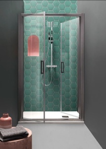 Porta con apertura saloon per doccia a nicchia "FPSL60" altezza 200cm
