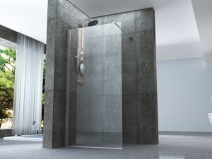 Parete doccia in cristallo 8mm walk in "NW24" altezza 195cm - Img 2