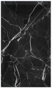 PIATTO DOCCIA IN GEL COAT "STONE 3D" EFFETTO MARMO NERO