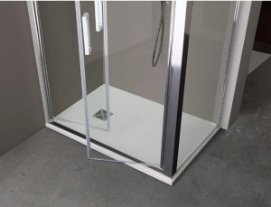 Porta con apertura saloon per doccia a nicchia "FPSL60" altezza 200cm - Img 6