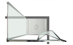 BOX DOCCIA IN VETRO CON APERTURA A LIBRO "PS30" Anticalcare - Img 2