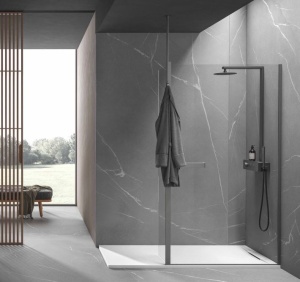 Colonna doccia in acciaio Kinesteel 200, colori grigio, nero o bronzo spazzolato - Img 4