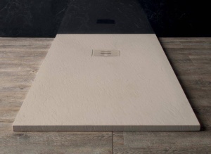 Foto originale della famiglia NATURAL STONE MATT quadrato. Foto ambientate illustrative: forma, misura, colore e accessori acquistati sono definiti dai selettori; box e arredi esclusi.