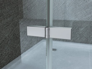 Porta doccia nicchia libro con lato fisso cristallo 8mm "053 FIX Line" - Img 2