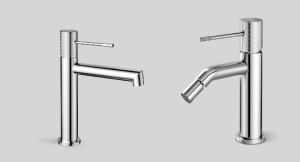 Set lavabo basso e bidet serie Iseo Cromo Nero
