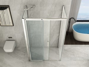 Box doccia apertura scorrevole in cristallo 8mm con trattamento anticalcare "702 trio SOFT CLOSE" - Img 2