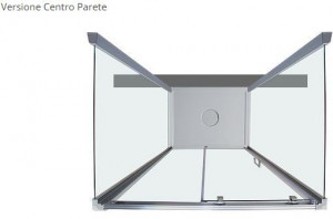 BOX DOCCIA CENTRO STANZA CON ANTA SCORREVOLE IN CRISTALLO "PSC55" - Img 4