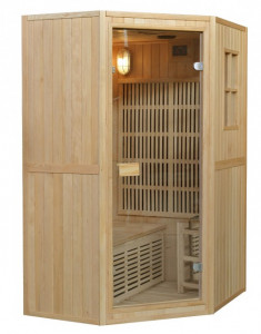 SAUNA COMBINATA FINLANDESE/INFRAROSSI "S2G " 2 POSTI 125x110x190cm - Img 2
