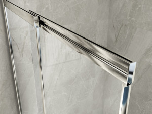 Sopra vasca scorrevole e pivottante in vetro 5mm Trasparente da 65 a 110 cm h140 Art 066 - Img 3