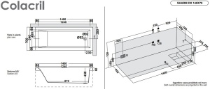 vasca da bagno rettangolare Sharm 180x80 - Img 3