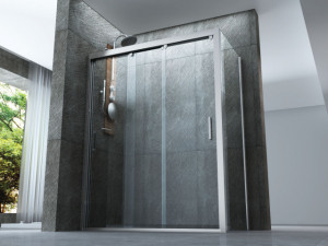 Box doccia 3 porta scorrevoli sovrapponibili in cristallo 8mm Trasparente "301 box" NOVITA' 2020