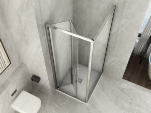 Box doccia a libro per nicchia da 57 a 101 cm