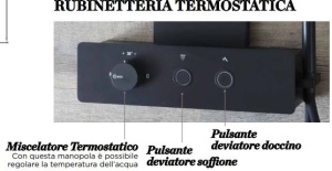 Colonna doccia in acciaio Kinesteel 300, colori grigio, nero o bronzo spazzolato - Img 4