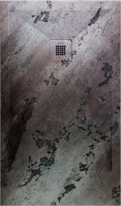 Piatto doccia in gel coat "STONE 3D" effetto Acciaio