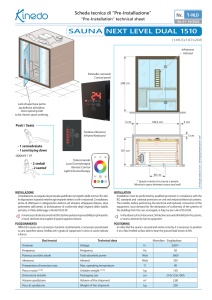 Scheda originale di preinstallazione del modello 1510, esempio della famiglia. Per ogni misura consultare il PDF completo collegato nella descrizione.