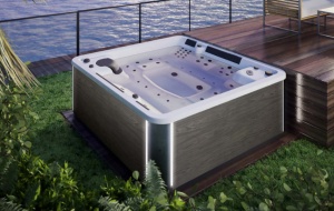 Minipiscina Kinedo Happy SPA A600 – 6 posti, 228 × 228 × 94 cm - Img 2