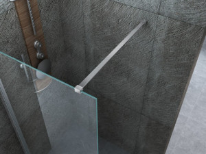 Parete doccia in cristallo 8mm walk in "NW24" altezza 200cm - Img 5