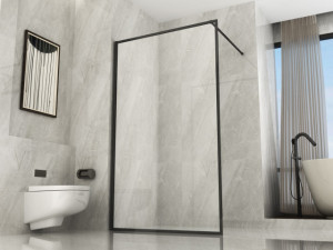 PARETE DOCCIA WALK-IN "F400" Profilo NERO - Img 7