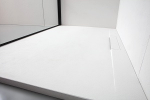 Foto originale della famiglia LINEAR MATT rettangolare. Foto ambientate illustrative: forma, misura, colore e accessori acquistati sono definiti dai selettori; box e arredi esclusi.