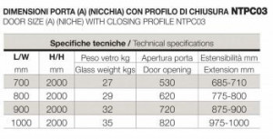 Porta doccia a libro TPS35NP - Img 3