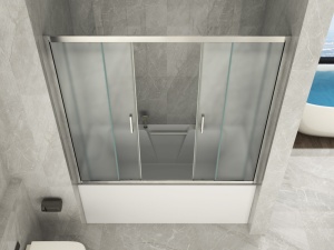 Porta doccia Sopravasca due porte apertura centrale in vetro 6mm da 165 a 170cm H150cm