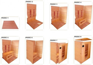 SAUNA INFRAROSSI PER 2 PERSONE "200LW" 120x100cm - Img 2