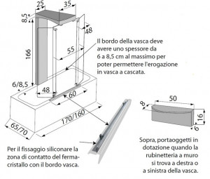 SOPRAVASCA UNIVERSALE con Colonna IDROMASSAGGIO - Img 2