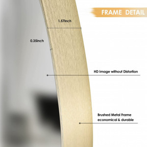 Specchio circolare con cornice Oro o Nera dimensioni 76cm o 91.4cm - Img 2