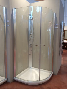 BOX DOCCIA SEMICIRCOLARE IN CRISTALLO "OASIS" 90x90 APERTURA BATTENTE TOTALE - Img 6