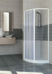 BOX DOCCIA SEMICIRCOLARE IN PVC CON APERTURA LATERALE "IDSOAL"