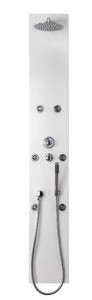 Colonna Doccia Idromassaggio 'Zara' - In Acrilico -Altezza da 185 a 200cm L28cm BIANCO