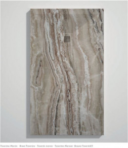 PIATTO DOCCIA IN GEL COAT "STONE 3D" EFFETTO MARMO Travertino