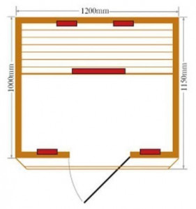 SAUNA INFRAROSSI PER 2 PERSONE "200B" 120x115cm - Img 3