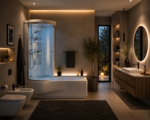 Vasca da bagno combinata con box "STARBOX" 170x70/85 cm