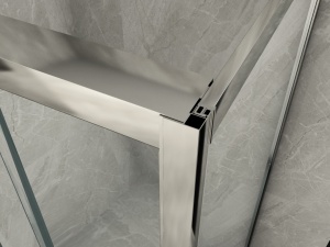 Box doccia a 2 porte scorrevoli e una fissa sovrapponibili Trasparente o Opaco da 90 a 140cm lato fisso da 60 a 90cm - Img 7