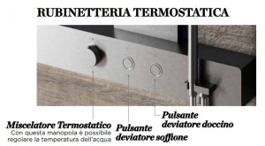 Colonna doccia in acciao Integra 200 colore Grigio Nero o Bronzo Spazzolato - Img 3