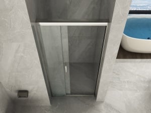 Porta doccia a 2 porte scorrevoli e una fissa sovrapponibili Trasparente o Opaco
