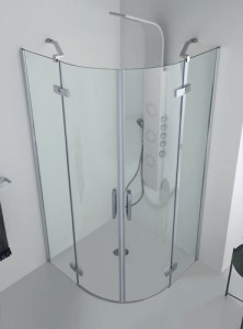 BOX DOCCIA SEMICIRCOLARE PORTE BATTENTI "S8MILL"