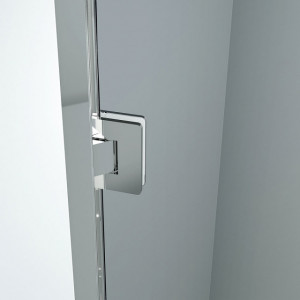 Box doccia con porta battente piu lato fisso "Sonia " in acciaio inox - Img 3