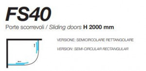 Box doccia sermicircolare asimmetrico dim 72x90 80x100 80x120cm h200 Anticalcare - Img 4