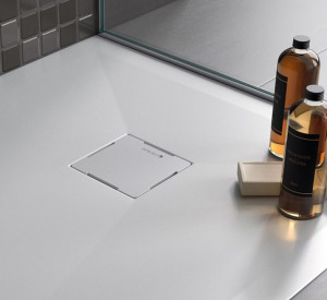 PIATTO DOCCIA IN MINERAL MARMO "CIRCOLARE HIDDEN ASIMMETRICO" - Img 2