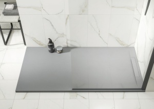 Foto originale della famiglia LINEAR W MATT rettangolare. Foto ambientate illustrative: forma, misura, colore e accessori acquistati sono definiti dai selettori; box e arredi esclusi.