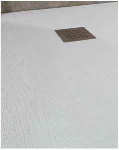 PIATTO DOCCIA RETTANGOLARE CON TEXTURE LEGNO IN MARMORESINA "ESSENCE" - Img 4